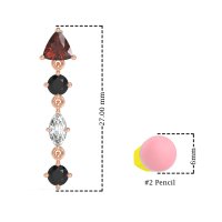 Multi-Shape Trillion Dangling Earrings