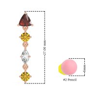 Multi-Shape Trillion Dangling Earrings