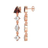 Multi-Shape Trillion Dangling Earrings
