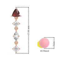 Multi-Shape Trillion Dangling Earrings