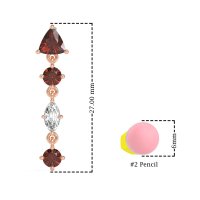 Multi-Shape Trillion Dangling Earrings