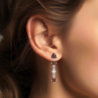 Multi-Shape Trillion Dangling Earrings