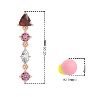Multi-Shape Trillion Dangling Earrings