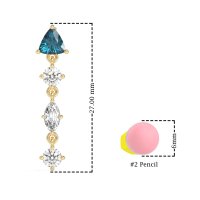 Multi-Shape Trillion Dangling Earrings