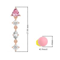 Multi-Shape Trillion Dangling Earrings