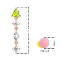 Multi-Shape Trillion Dangling Earrings