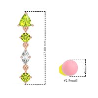 Multi-Shape Trillion Dangling Earrings