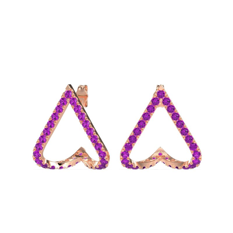 V-Shaped Huggie Earrings