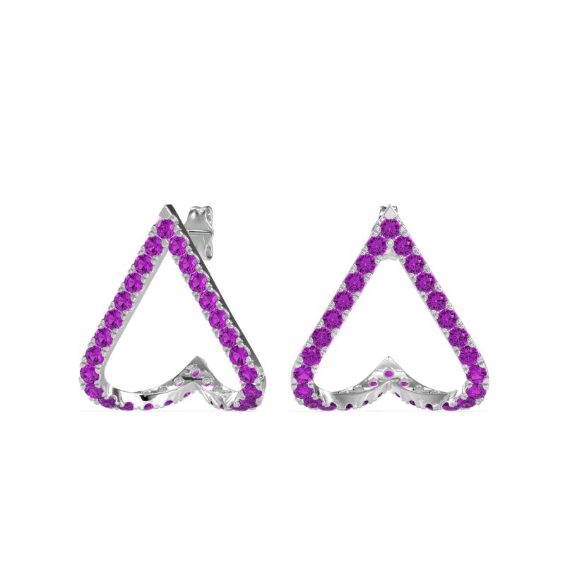 V-Shaped Huggie Earrings