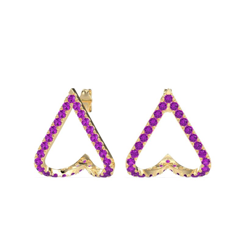 V-Shaped Huggie Earrings