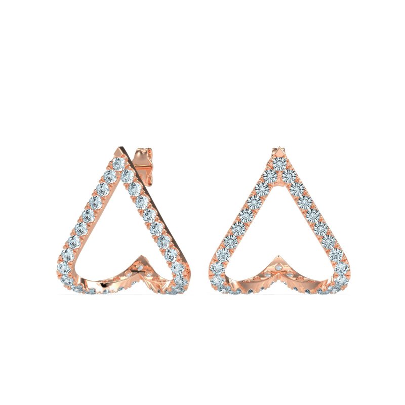 V-Shaped Huggie Earrings