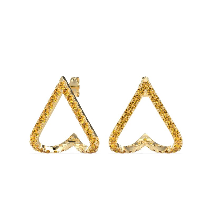 V-Shaped Huggie Earrings