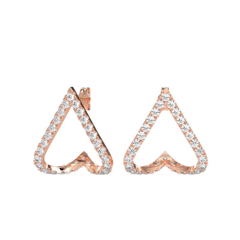 V-Shaped Huggie Earrings