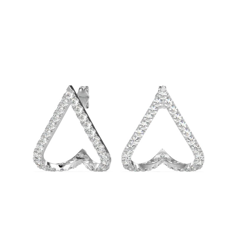 V-Shaped Huggie Earrings
