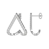 V-Shaped Huggie Earrings