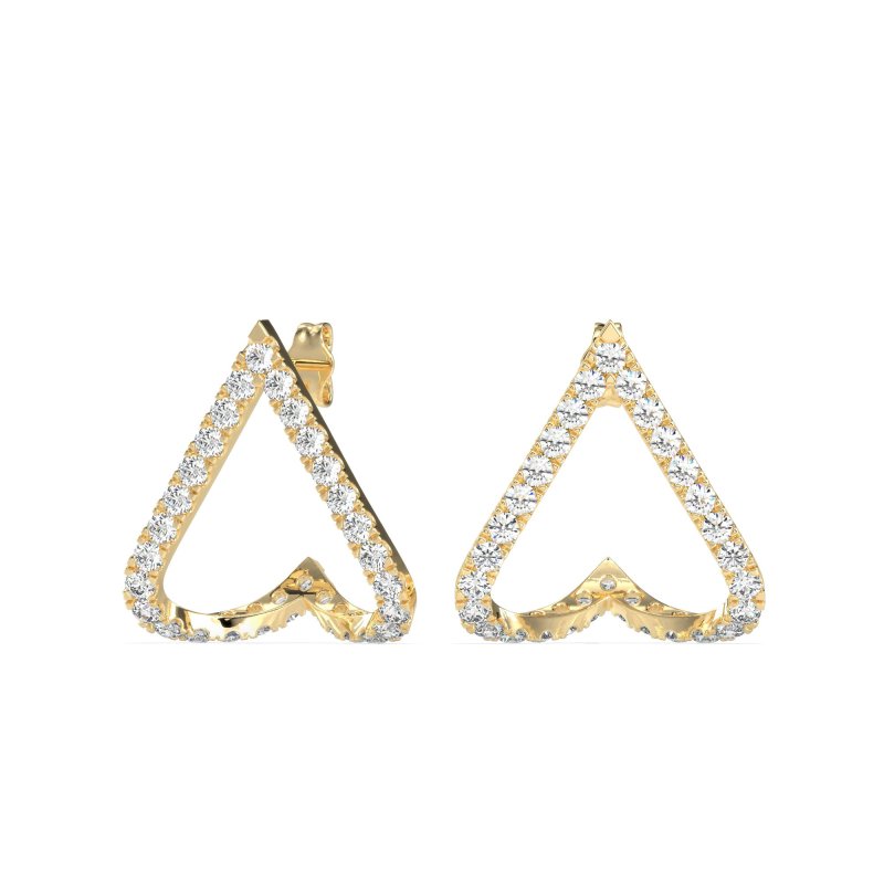 V-Shaped Huggie Earrings