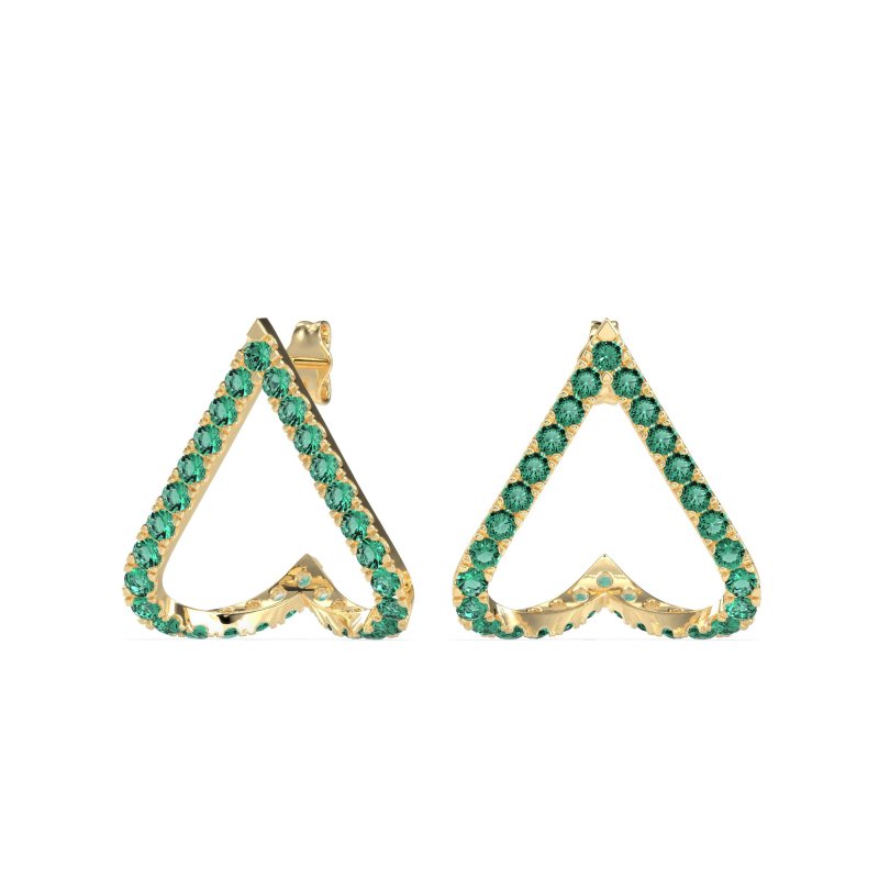 V-Shaped Huggie Earrings