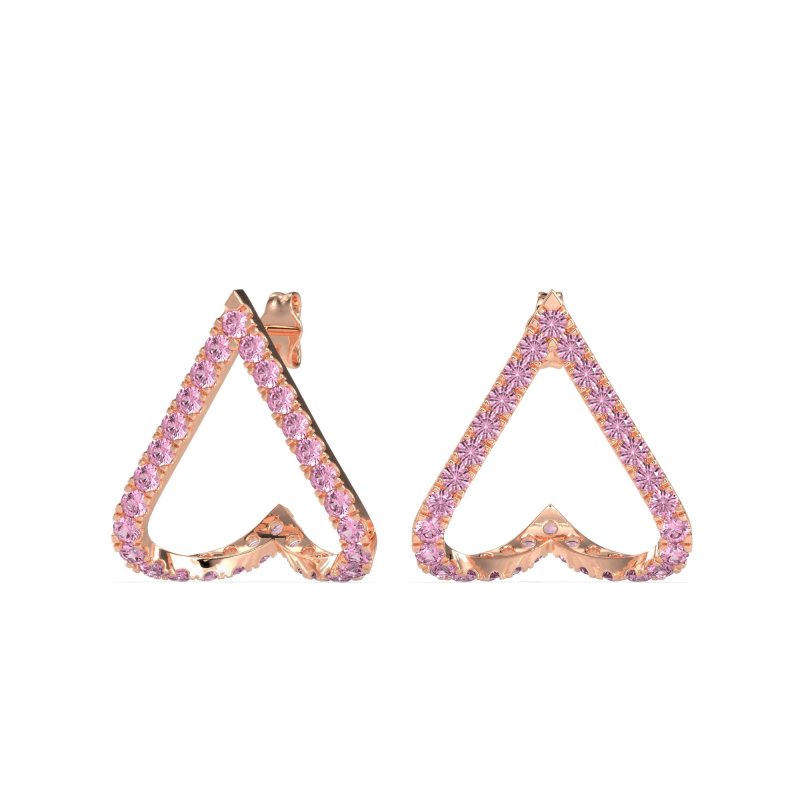 V-Shaped Huggie Earrings