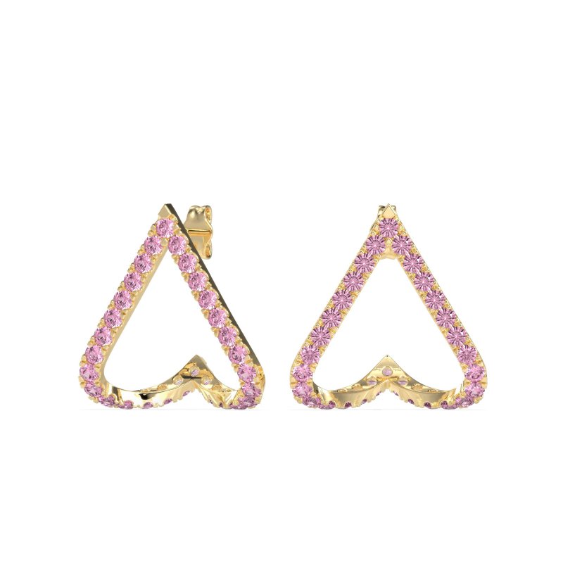 V-Shaped Huggie Earrings