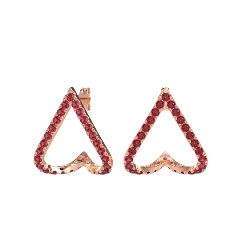 V-Shaped Huggie Earrings