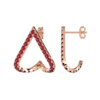 V-Shaped Huggie Earrings