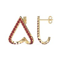 V-Shaped Huggie Earrings