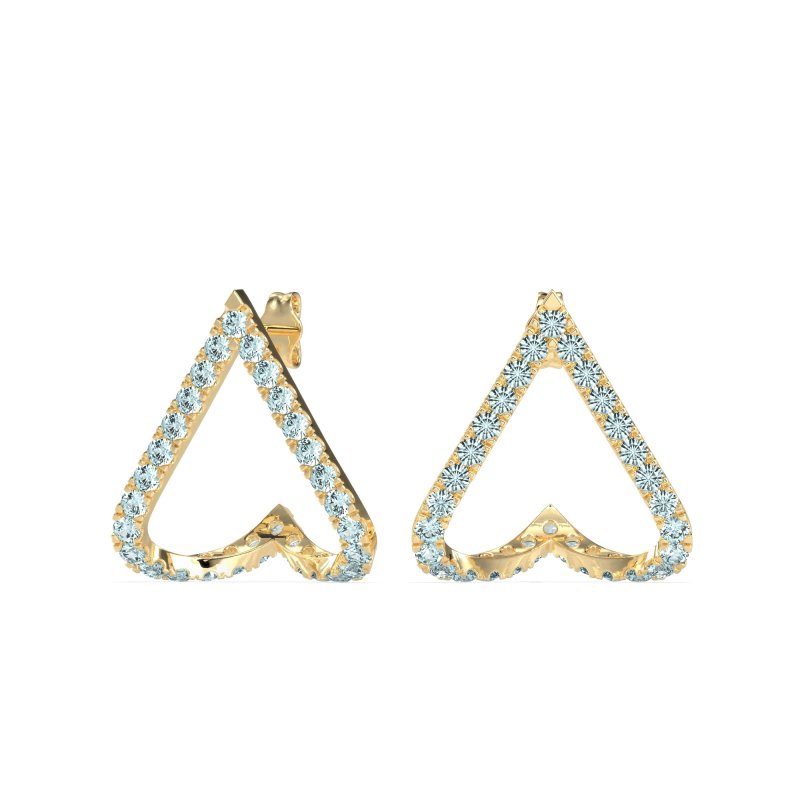 V-Shaped Huggie Earrings