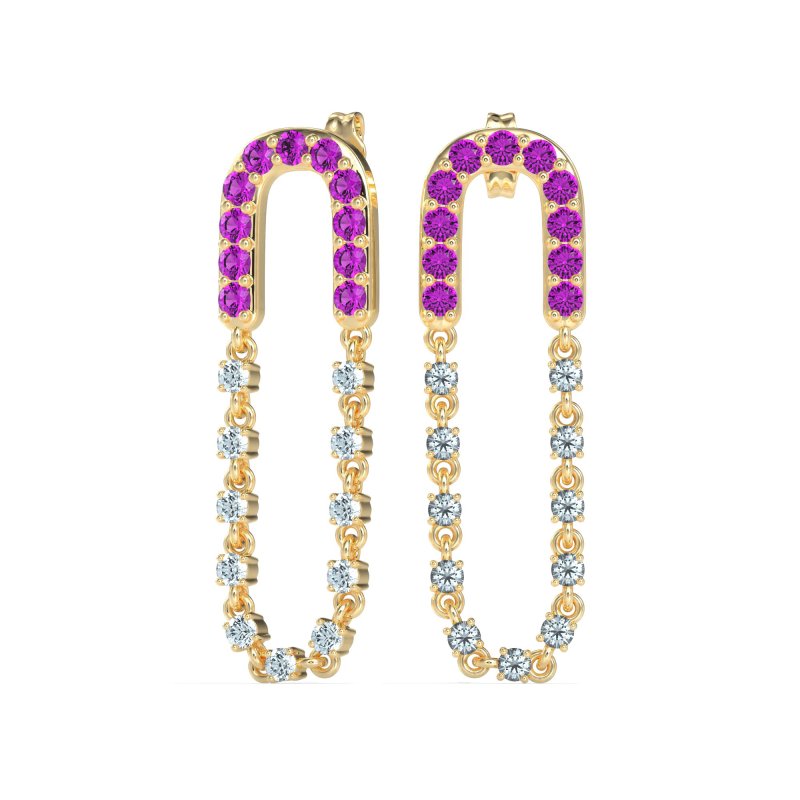 Loop Chain Stud Earrings