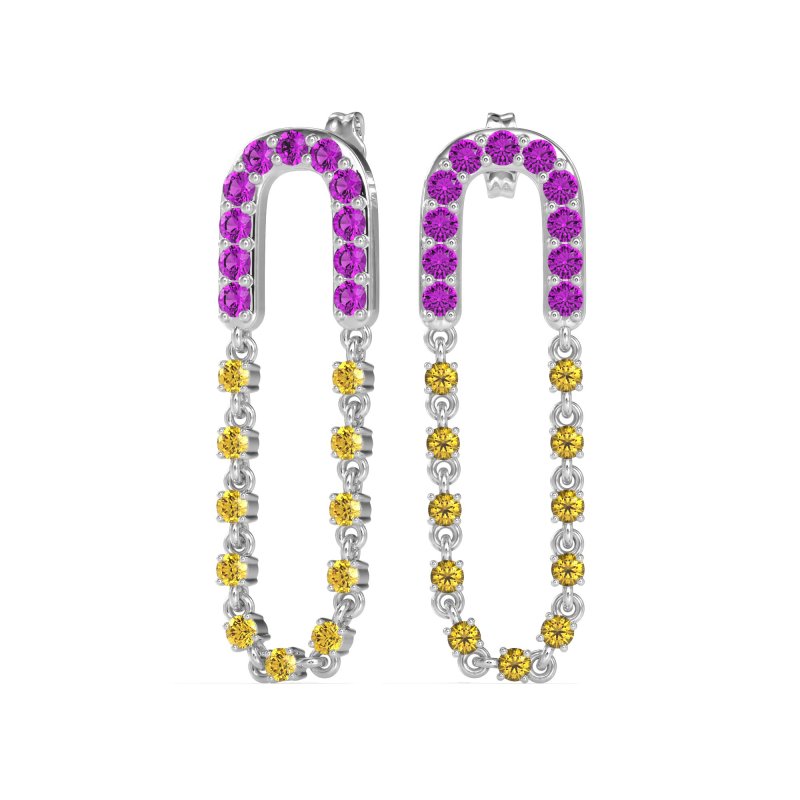 Loop Chain Stud Earrings