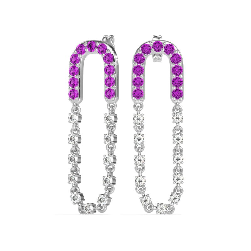 Loop Chain Stud Earrings