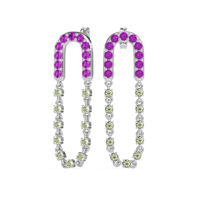 Loop Chain Stud Earrings