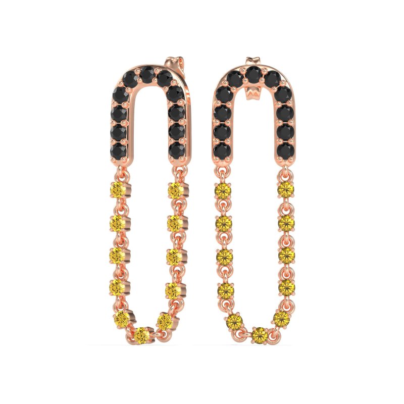 Loop Chain Stud Earrings