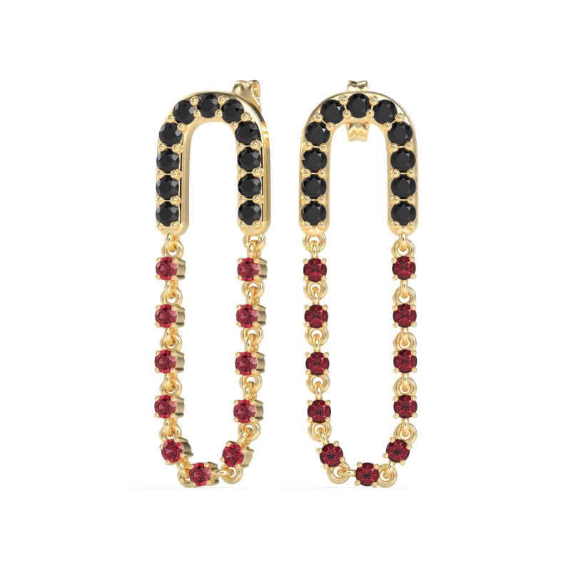 Loop Chain Stud Earrings