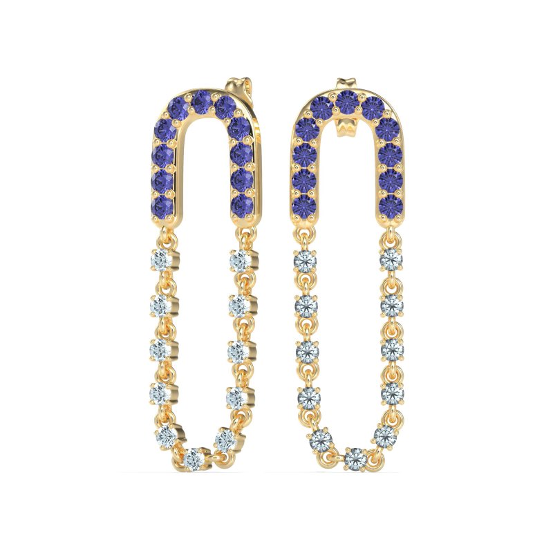 Loop Chain Stud Earrings