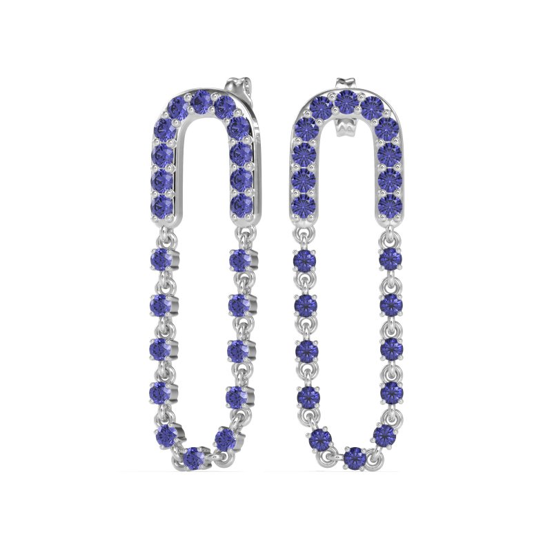 Loop Chain Stud Earrings