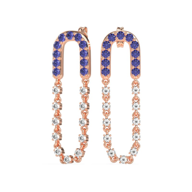 Loop Chain Stud Earrings