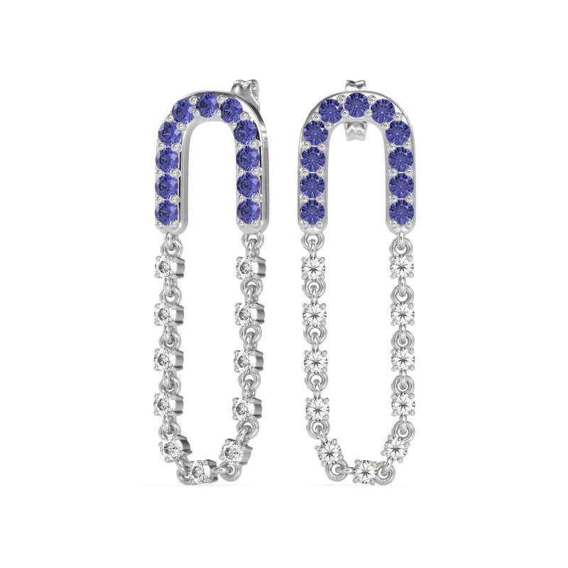 Loop Chain Stud Earrings