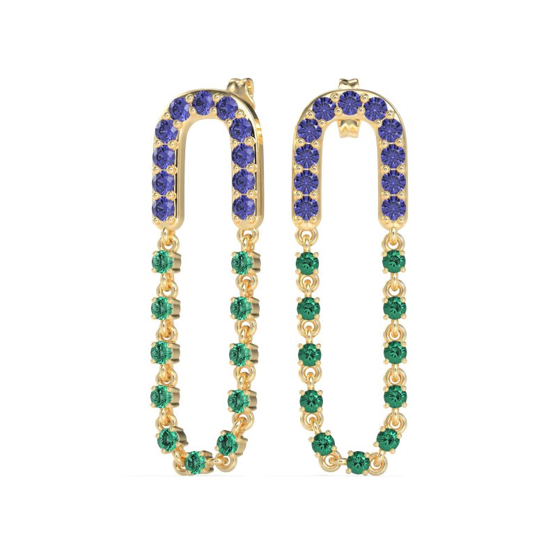 Loop Chain Stud Earrings