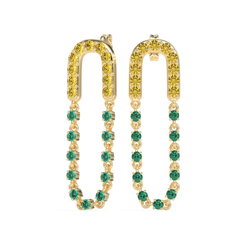 Loop Chain Stud Earrings