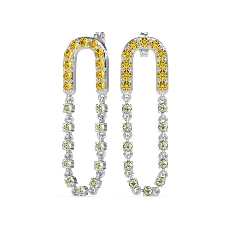 Loop Chain Stud Earrings
