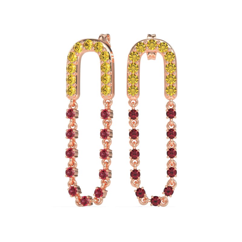 Loop Chain Stud Earrings