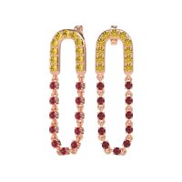 Loop Chain Stud Earrings