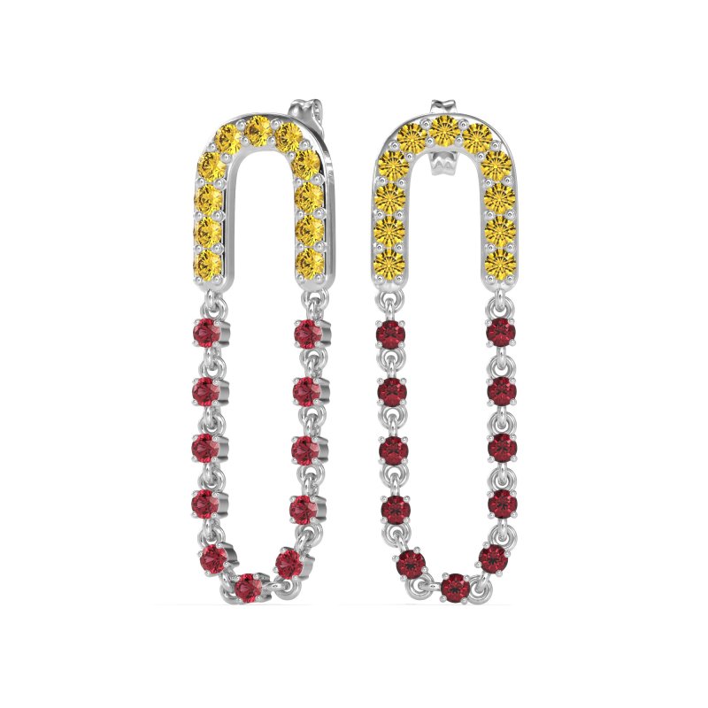 Loop Chain Stud Earrings