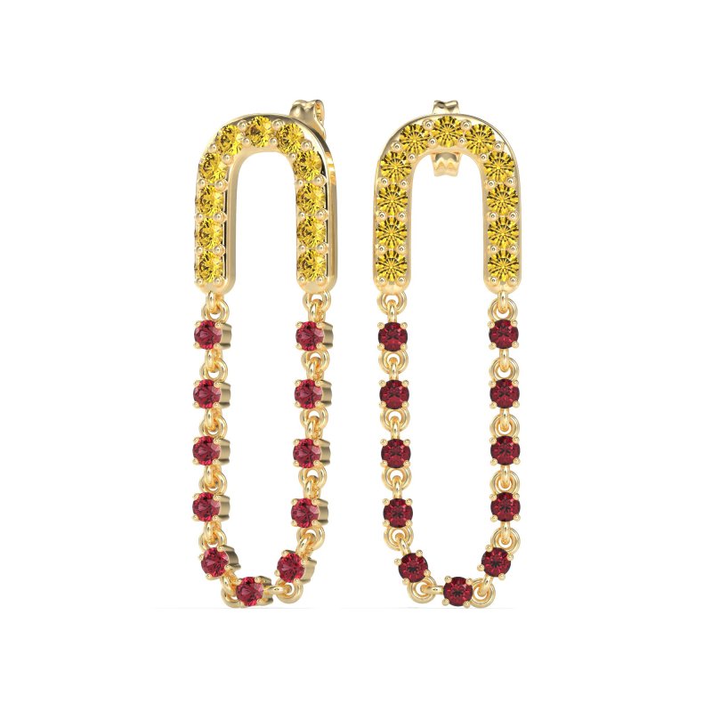 Loop Chain Stud Earrings