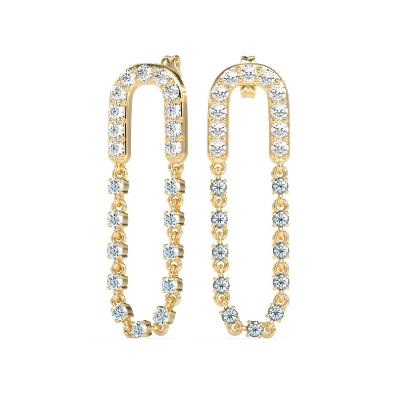 Loop Chain Stud Earrings