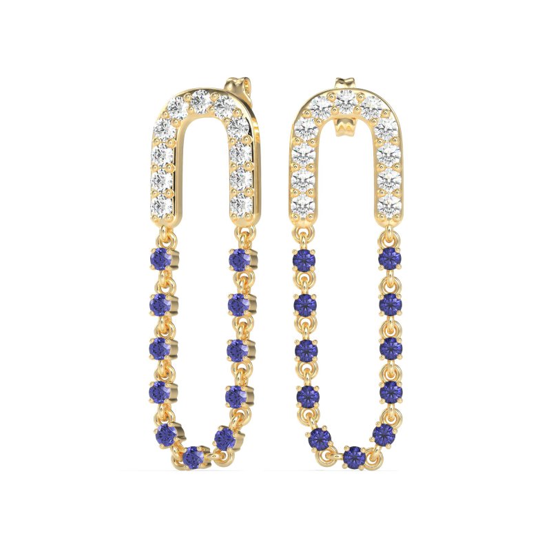 Loop Chain Stud Earrings