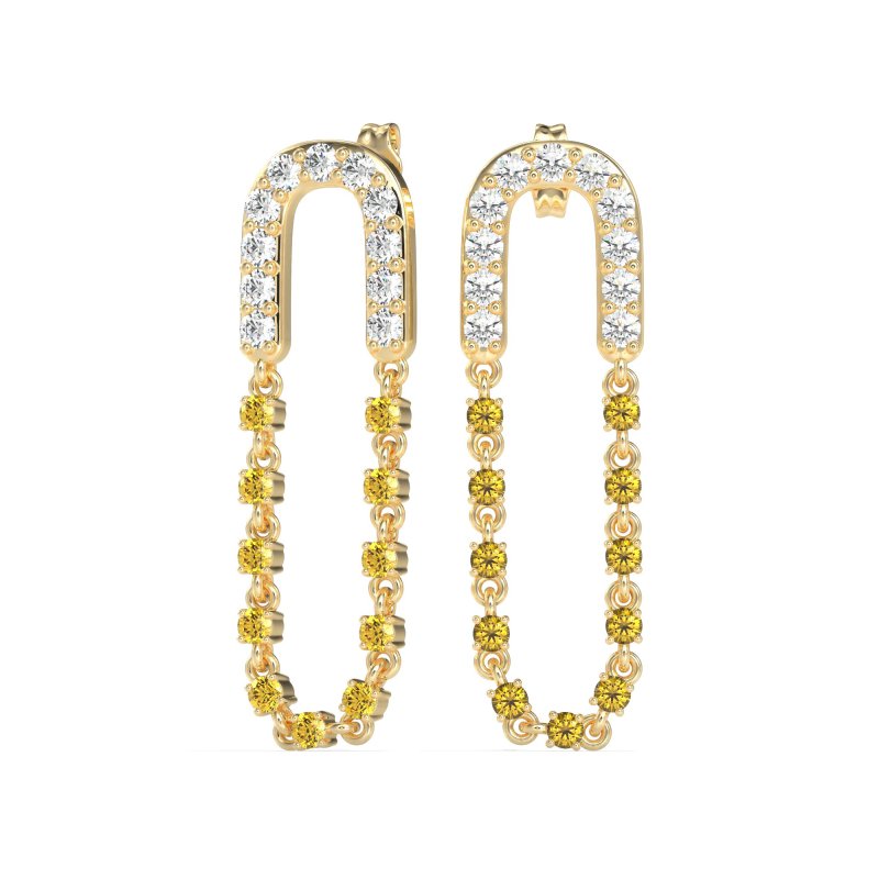 Loop Chain Stud Earrings