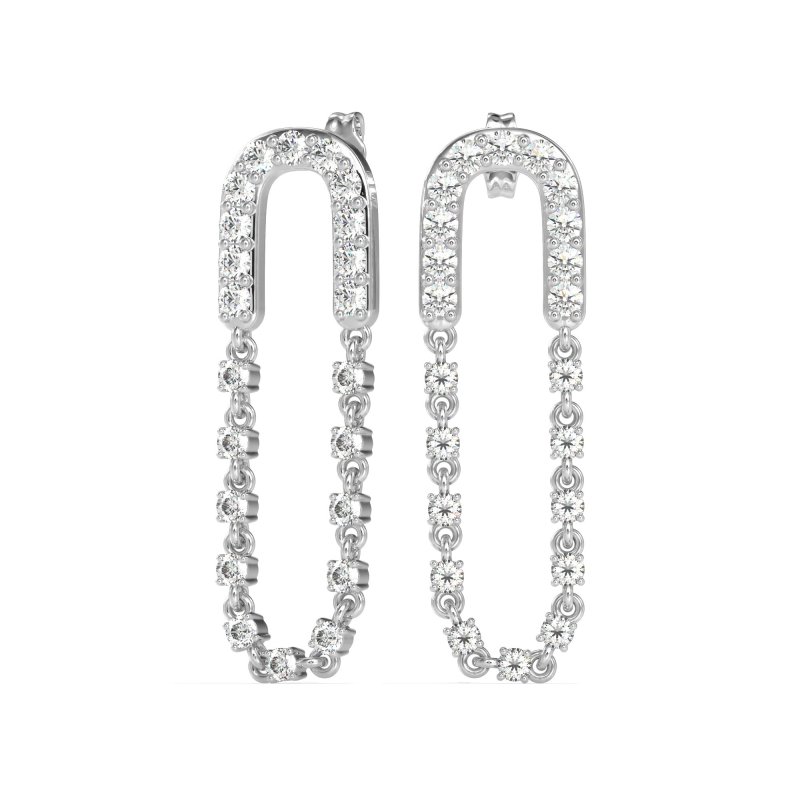 Loop Chain Stud Earrings