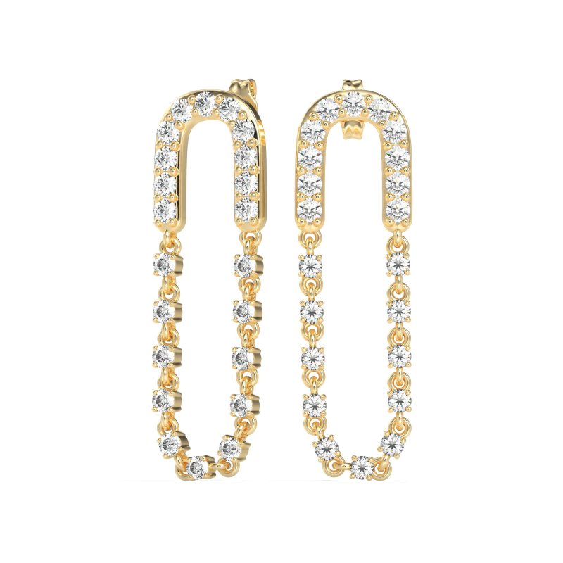 Loop Chain Stud Earrings