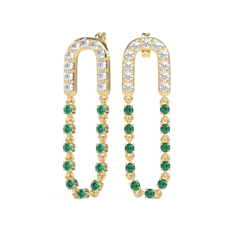 Loop Chain Stud Earrings